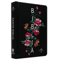Biblia Fuente de Bendiciones Reina-Valera 1960 Chica Letra Mediana Tapa Dura Negro Flores
